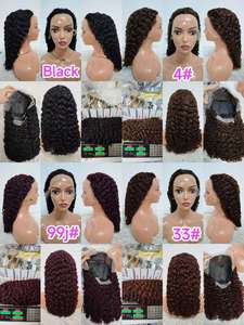 Promotion Letsfly 75$ Perruques bouclées birmanes 10A 250 grammes 18 pouces 13x4 Dentelle frontale 5 couleurs disponibles Cheveux vierges bruts 100% cheveux humains - Product Image 3
