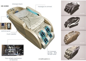 Cama de masaje para peluquería con silla de masaje de champú para masaje de pies y piernas - Product Image 4