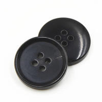 En stock Bouton vierge en corne de buffle naturelle véritable à 4 trous, écologique, pour costumes