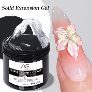 Gel per Unghie Solido Cristallino 500ml Etichetta Privata, Smalto Gel Trasparente Rosa <span class=keywords><strong>Nude</strong></span> per Scultura Fiori 3D e Manicure - Product Image 1