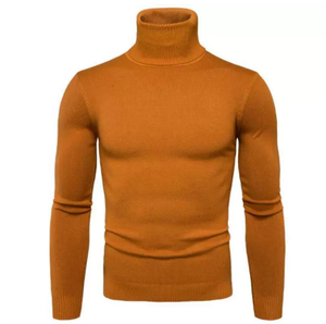 Pull à col haut hommes Slim Fit automne hiver chaud hommes Base tricots approvisionnement direct d'usine - Product Image 4