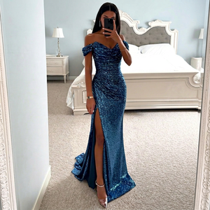 Nouvelle Robe de Soirée Scintillante Style Européen Occidental 2026, Robe Décontractée Tendance INS pour Femme - Product Image 1