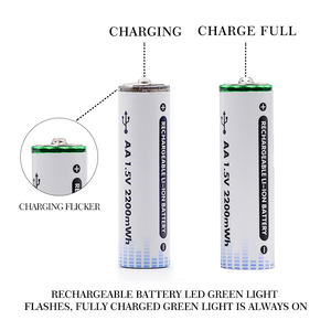 Avec <span class=keywords><strong>les</strong></span> Batteries de charge USB de Type c, batterie AA Rechargeable au Lithium-ion 1.5V 2200mWh pour appareils Playmobile et numériques - Product Image 6