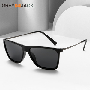 Lunettes de soleil unisexes noires, monture en métal TR, verres TAC, protection UV400, pour le soleil, les voyages, la conduite, la mode - Product Image 2