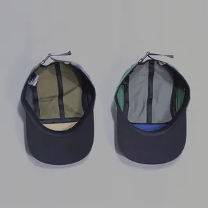 Venta al por mayor de sombrero de ala plana logotipo personalizado ajustable 5 paneles unisex Snapback Camp Cap