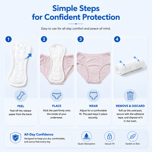 Serviettes d'<span class=keywords><strong>incontinence</strong></span> pour femmes Elintree – Vente en gros – Protection ultime pour femmes avec absorption accrue et protection anti-fuites pour soins intimes sensibles - Product Image 6