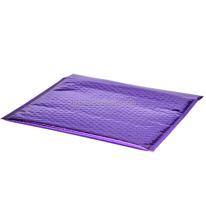Divers impression Personnalisée En Aluminium violet bulle mailer Bulle Métallique Enveloppe de Courrier Express Sac