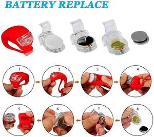 Lot de 2 feux de vélo en silicone, avant et arrière, personnalisables, prix promotionnel usine, vente en gros - Product Image 6