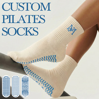 Chaussettes de Pilates personnalisées BiLu Free Design pour femmes, chaussettes de yoga antidérapantes, chaussettes en coton respirant pour barre et ballet