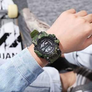 S <span class=keywords><strong>SHOCK</strong></span> hommes montres de sport marque de luxe <span class=keywords><strong>Camouflage</strong></span> montres numérique LED montres étanches Relogio Masculino - Product Image 4