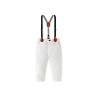 Ensemble Costume Enfant Bleu Clair avec Bretelles, Chemise et Pantalon – Tenue de Cérémonie Printemps-Automne pour Fêtes