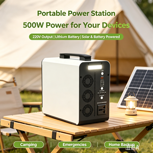 สถานีไฟฟ้าพกพา 1 กิโลวัตต์ชั่วโมง กำลังไฟ AC 500 วัตต์ |   แบตเตอรี่ LiFePO4 ช่องเสียบ USB-C เครื่องกำเนิดไฟฟ้าพลังงานแสงอาทิตย์สำหรับกรณีฉุกเฉิน ไฟดับ ตั้งแคมป์ - Product Image 2
