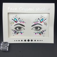 Nouveaux autocollants pour le visage et le corps, en strass et cristaux brillants effet diamant, pour festivals et déguisements