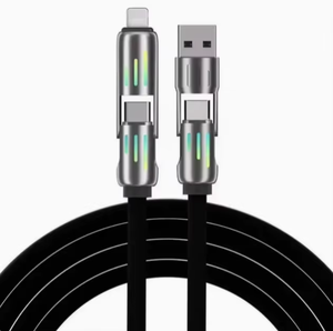 240W Ánh Sáng Trụ Cột 4 Trong 1 Sạc Cáp Loại C Nhanh Chóng Sạc Cáp Thích Hợp Cho <span class=keywords><strong>Iphone</strong></span> Cho Huawei Phổ Máy Tính - Product Image 1