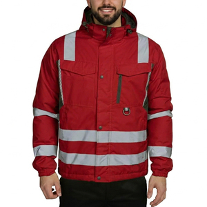 เสื้อแจ็คเก็ตสะท้อนแสงแบบ Hi Vis สำหรับงานก่อสร้าง เสื้อแจ็คเก็ตนิรภัยคุณภาพดี ขายดี เสื้อแจ็คเก็ตสะท้อนแสงสำหรับฤดูหนาวแบบ Hi Vis - Product Image 2