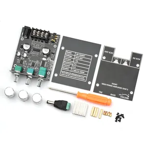 BT Audio Amplifier modul DIY Kit 2x50W 2.0 Channel Stereo Speaker Amplifier papan dengan Treble Bass Volume penyesuaian DC 9-12v M