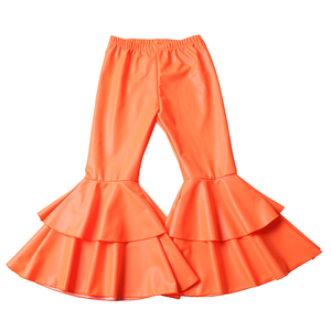 Nuovi <span class=keywords><strong>Pantaloni</strong></span> a Zampa d'Elefante <span class=keywords><strong>in</strong></span> <span class=keywords><strong>Pelle</strong></span> PU per Bambine, Abbigliamento alla Moda per Neonati, <span class=keywords><strong>Pantaloni</strong></span> Elasticizzati per Bambini - Product Image 6