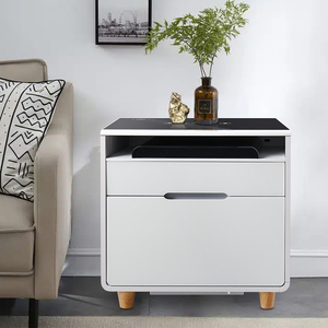 Vente en gros de meubles de luxe personnalisés à bas prix, grand tiroir de rangement réfrigérant, meubles de bureau à domicile, capteur LED, multifonctionnel, table de <span class=keywords><strong>chevet</strong></span> intelligente carrée - Product Image 4