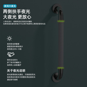 Barra de Seguridad para Baño Pure Music, Soporta 300 kg, Acero Recubierto de PVC Antideslizante, para Uso en Inodoros para Personas Mayores - Product Image 1