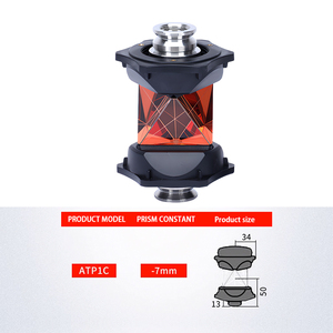 Prisme d'angle cubique 360° ATP1 pour station totale, accessoire d'instrument de topographie, en aluminium et verre, forme octogonale, noir, garantie 1 an - Product Image 3