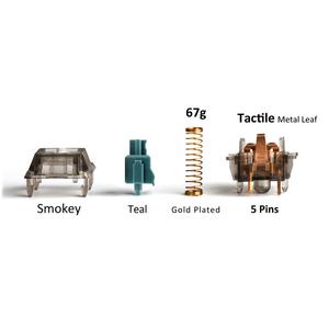 Interruttori Meccanici DUROCK <span class=keywords><strong>Smokey</strong></span> T1 67g, Switch Tattile a 5 Pin, Holy Panda, Tasti con Grande Tatticità - Product Image 5