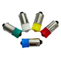 Ampoule LED à baïonnette BA9S AC/DC 110-130V Rouge Jaune Bleu Vert Blanc pour instruments, équipements, boutons, indicateurs et signaux