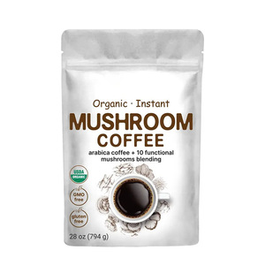 Poudre de café aux champignons instantanée biologique 10 en 1, 28 onces, 317 portions, perte de poids, soutien immunitaire, café arabica, crinière de lion - Product Image 6