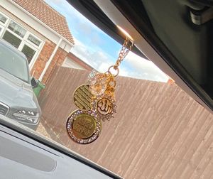 Porte-clés de protection pour miroir de voiture Ayatul Kursi <span class=keywords><strong>Allah</strong></span> Quatre styles différents de breloques Cadeau pour maman ou papa - Product Image 1