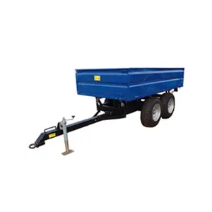 4Ton four wheel double axle dump trailer; farm machinery tractor hydraulic tipping trailer 3ton 4ton