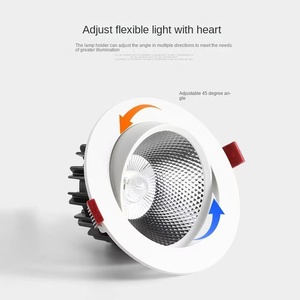 LED Spotlight COB <b>Downlight</b> Adjustable Project Showroom Home Anti Glare Spot Light LED Recessed <b>Downlight</b> Spotlight - Product Image 3