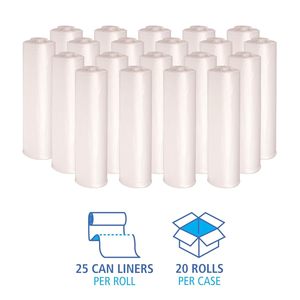 Sacs poubelles industriels haute densité Boardwalk 30 gallons 16 microns, rouleaux sans mandrin, 25 sacs/rouleau, naturels, 30 x 37, pour usage commercial - Product Image 5
