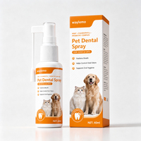 Spray dentaire pour animaux de compagnie Waylemo pour chiens et chats, rafraîchit l'haleine, contrôle les odeurs buccales, menthe naturelle, chlorophylle, xylitol, 60 ml