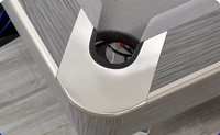 9ft Massivholz-Billardtisch mit Schieferplatte, automatischer Ballrückführung, professionelles modernes Design für Clubs
