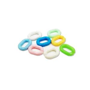 Colored Acrylic Linking Rings Curb Twist Chains Plastic Quick Link Connectors for Bracelet Necklace Earrings Jewelry Making