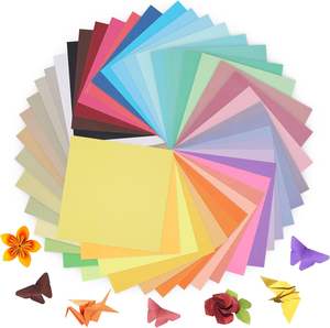 Papier <span class=keywords><strong>Origami</strong></span> 50 couleurs, 100 feuilles 6x6 pouces Kit <span class=keywords><strong>Origami</strong></span> double face pour l'artisanat et l'art, permet un pliage <span class=keywords><strong>facile</strong></span> et complexe - Product Image 1