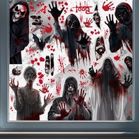 Pegatinas de PVC de Doble Cara Removibles de la Marca Moni para Serigrafía, Decoración de Paredes y Ventanas para Interiores y Exteriores, Decoración de Ventanas para Halloween