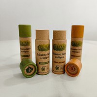100% Biodégradable Uni Brun Kraft Baume À Lèvres Papier Tube Push-up Déodorant Bâton Conteneurs Disparaissant Impression Manipulation