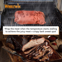 Rouleau de papier boucher rose de 24 pouces pour barbecue, papier d'emballage non ciré pour fumer de la viande