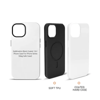 Coque de téléphone portable magnétique 2-en-1 à double couche à sublimation 3D vierge à chargement rapide TuoLi en gros pour les magasins de téléphonie mobile