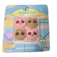 Capuchons de joystick en silicone en forme d'ours mignon pour PS4, PS5, antidérapants, accessoires de manette souples et amusants