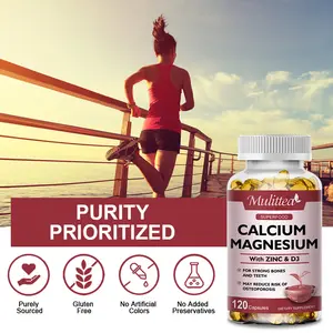OEM 120pc Cálcio Magnésio Zinco Vitamina D3 Promove a Saúde do Osso & Músculo & Sistema Nervoso e Promove o Crescimento Celular