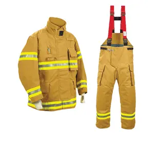 Fuoco tuta uniforme con Aramide ritardante di fiamma Fireman vestito con Chiusura rapida-Ayonsafety