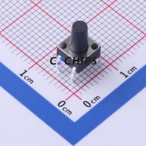 TS-1095PD-A12B3-D2 Tactile Switch Through hole-4P,6x6mm Switch Single Pole Single Throw Round Button 2.5N Through Hole - Product Image 1