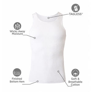 Canotta da <span class=keywords><strong>Uomo</strong></span> Senza Maniche in Cotone a Costine, Alta Elasticità, Morbida e Traspirante, Personalizzabile, per Uso Quotidiano e Palestra - Product Image 2