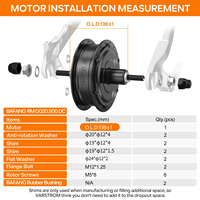 Kit de conversion complet moyeu arrière BAFANG 48V 500W RM G020.500.DC