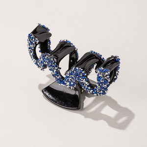 Pinzas de pelo con diamantes de imitación para mujer, pasador de captura de pelo de cristal, pinza de mandíbula acrílica para pelo grueso, pinzas grandes, sujeción fuerte - Product Image 3