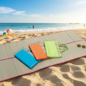Tappetino da Spiaggia 70x180 cm Leggero Spesso Morbido Coperta da Picnic Pieghevole con Funzione Gonfiabile per Campeggio all'Aperto - Product Image 3