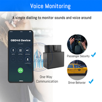 Mini Rastreador GPS para Vehículos OBD II 4G GSM con Ranura para Tarjeta SIM, Rastreo en Tiempo Real, Compatible con PC, Almacenamiento en la Nube