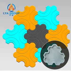 LYA 모로코 괴물 바닥 타일 콘크리트 작은 고무 플라스틱 포장 금형