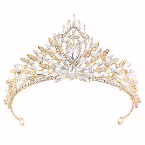 फैशन लक्जरी बारोक क्रिस्टल गैंस्टन ब्राइडल क्राउन हेमेम रानी पेजेंट राजकुमारी प्रोम की वर्षगांठ - Product Image 3